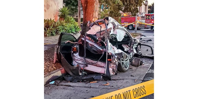 Monique Munoz was driving this silver Lexus when she got into a wreck with a black Lamborghini SUV. She died at the scene.