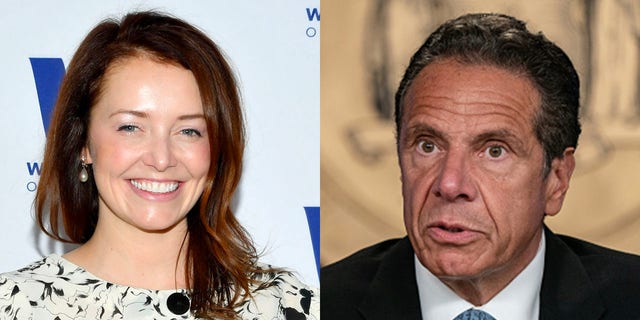 Governor Andrew Cuomo (right) has been accused of sexual harassment by Lindsey Boylan, his former deputy secretary and special adviser.  (Getty Images)