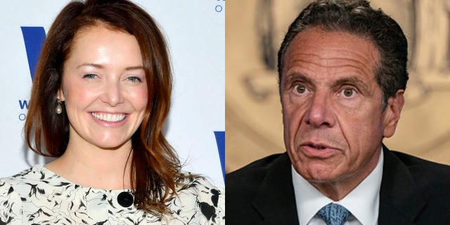 Governor Andrew Cuomo (right) has been accused of sexual harassment by Lindsey Boylan, his former deputy secretary and special adviser.  (Getty Images)