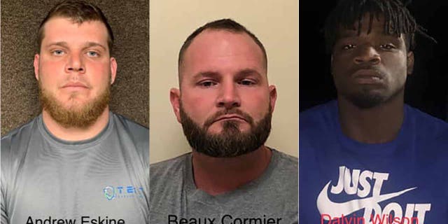 Beaux Cormier, center, hired Andrew Eskine, left, and Dalvin Wilson in the botched murder-for-hire plot, officials said.