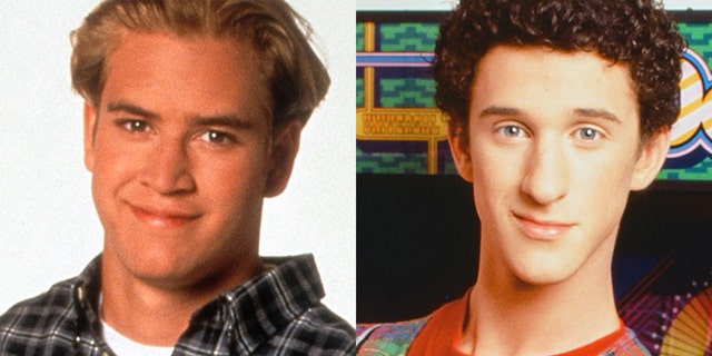 'Saved by the Bell' aired from 1989 to 1993 with Diamond, right, starring as Samuel 'Screech' Powers and Gosselaar starring as Zachary 'Zack' Morris.