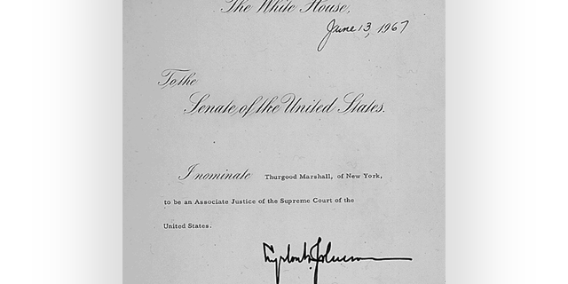 President Lyndon B. Johnson nominated Thurgood Marshall to the Supreme Court in 1967