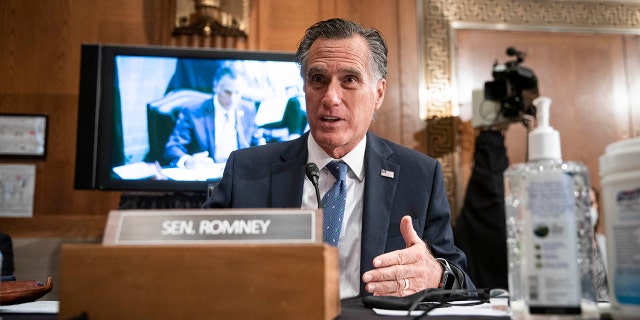 Sen. Mitt Romney, R-Utah, joined other Republicans on Tuesday who expressed disapproval of President Biden's $ 1.9 trillion COVID-19 relief plan, calling Bill a "clunker." (Photo by Sarah Silbiger-Pool / Getty Images)