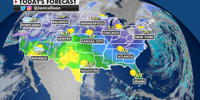 The national forecast for Wednesday, Feb. 3. (Fox News)