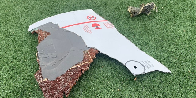 Debris also fell near a dog park and on a grass field in a Broomfield park.