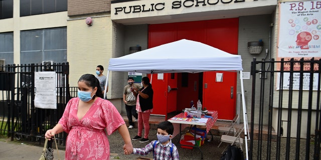 New York City public schools that lost students after families moved or pulled out because of the Covid-19 pandemic now must prepare to return to the city some funding due to enrollment drops. (Photo by Angela Weiss / AFP) (Photo by ANGELA WEISS/AFP via Getty Images)