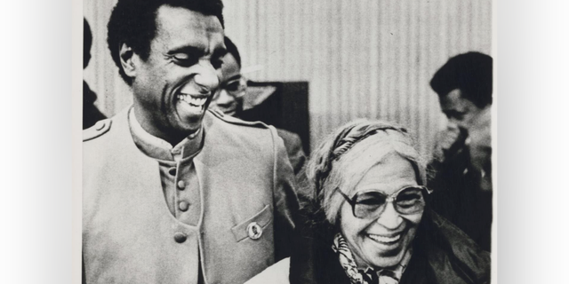 Civil rights activist Kwame Ture, formerly known as Stokely Carmichael, with Rosa Parks