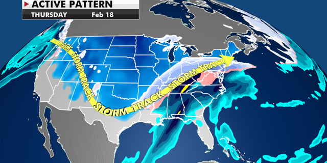 The track of the winter storms. (Fox News)