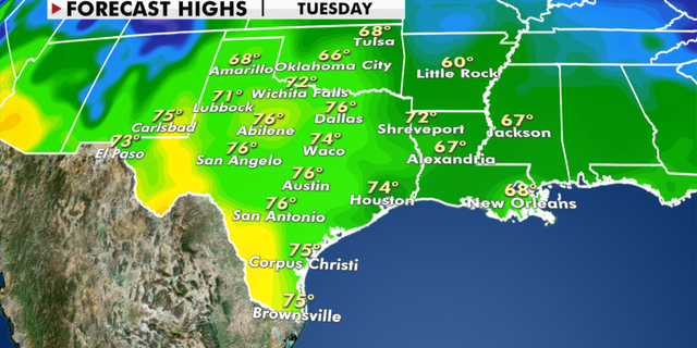 Warmer temperatures are in store for Texas this week. (Fox News)