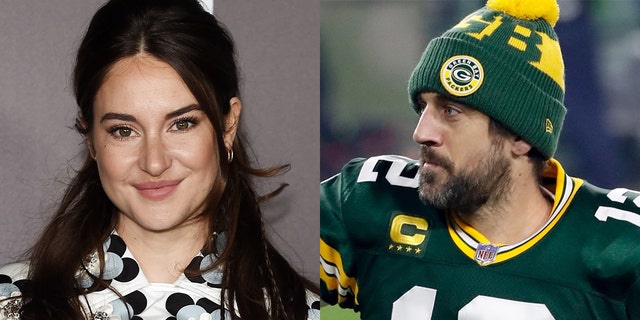 Shailene Woodley (left) has confirmed she is engaged to football pro Aaron Rodgers.