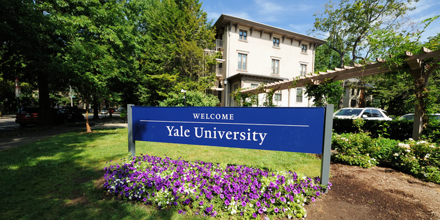 A Yale University sign in New Haven, Conn. (iStock)