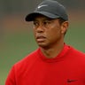 AUGUSTA, GEORGIA : Tiger Woods of the United States reacts on the second hole during the final round of the Masters at Augusta National Golf Club on November 15, 2020 in Augusta, Georgia. (Photo by Patrick Smith/Getty Images)