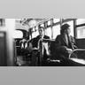 American civil rights activist Rosa Parks sits in the front of a bus in Montgomery, Ala., after the Supreme Court ruled segregation illegal on the city bus system on Dec. 21, 1956. Parks was arrested on Dec. 1, 1955, for refusing to give up her seat in the front of a bus in Montgomery. This set off a successful boycott of the city buses. The man sitting behind Parks is Nicholas C. Chriss, a reporter for United Press International out of Atlanta.