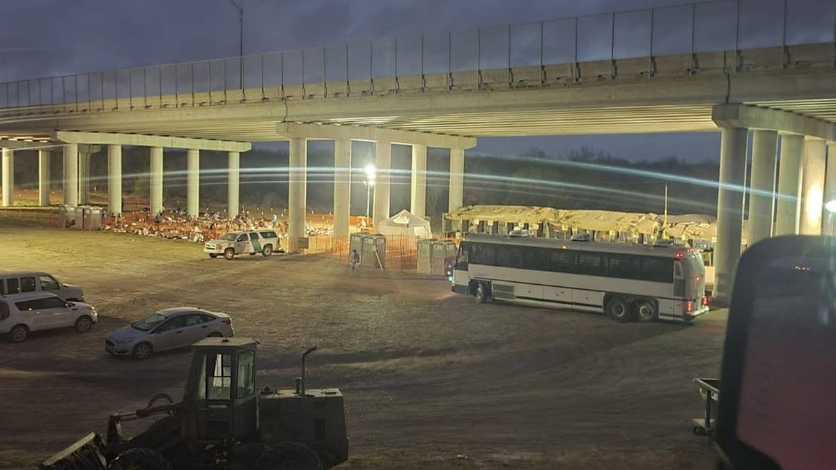 FOX News has exclusively obtained two photos showing a US Border Patrol temporary outdoor processing site in Mission, TX in the Rio Grande Valley Sector.