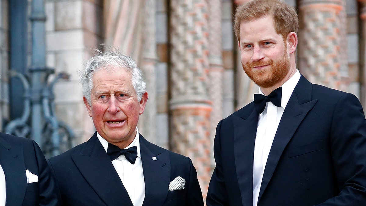Prince Harry (right) indicated that there is tension between himself and his father, Prince Charles (left). (Photo by John Phillips/Getty Images)
