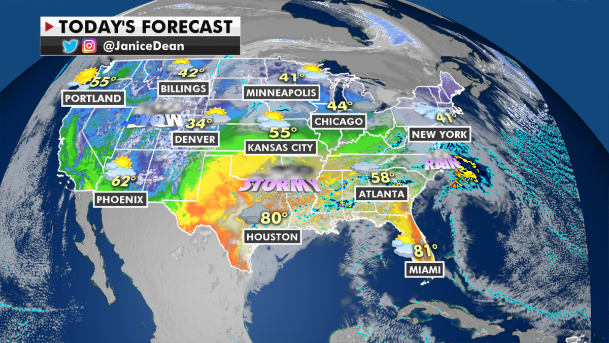 The national forecast for Tuesday, March 16. (Fox News)