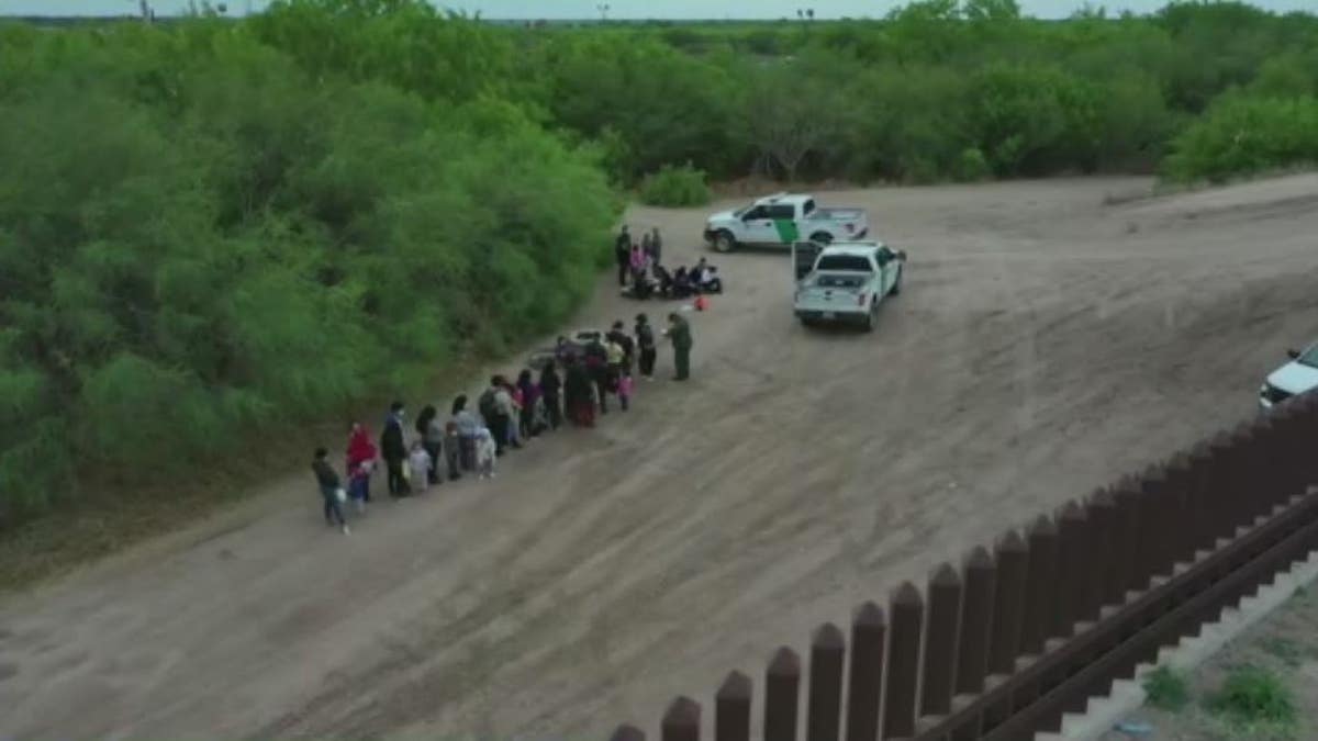 Drone footage of the border