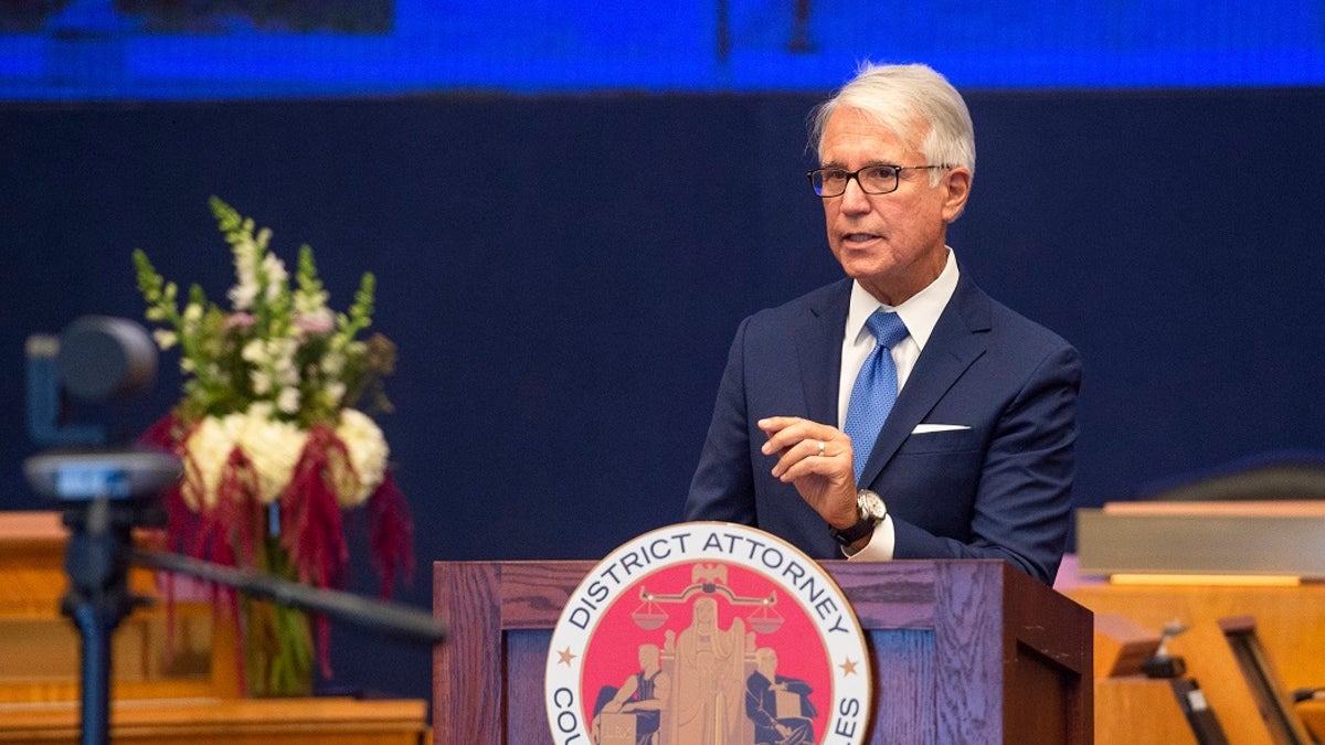 George Gascón speaks after he was sworn in as Los Angeles district attorney in Los Angeles. (Bryan Chan/County of Los Angeles via AP, File)