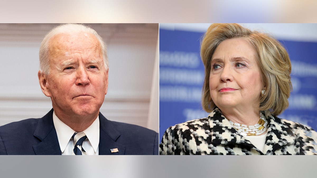 Joe Biden and Hillary Clinton are seen in a side by side photo
