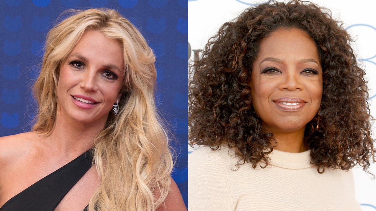 Britney Spears joked that she'd like to be interviewed by Oprah Winfrey.