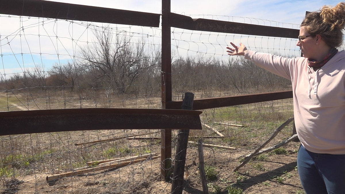 In the last month, cars have driven over five fences on Emily King's property. (KATIE BYRNE / FOX NEWS)