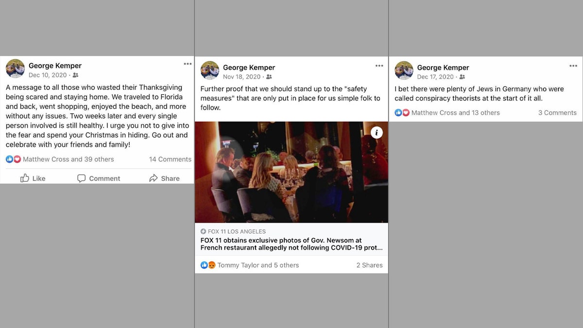 George Kemper Facebook posts
