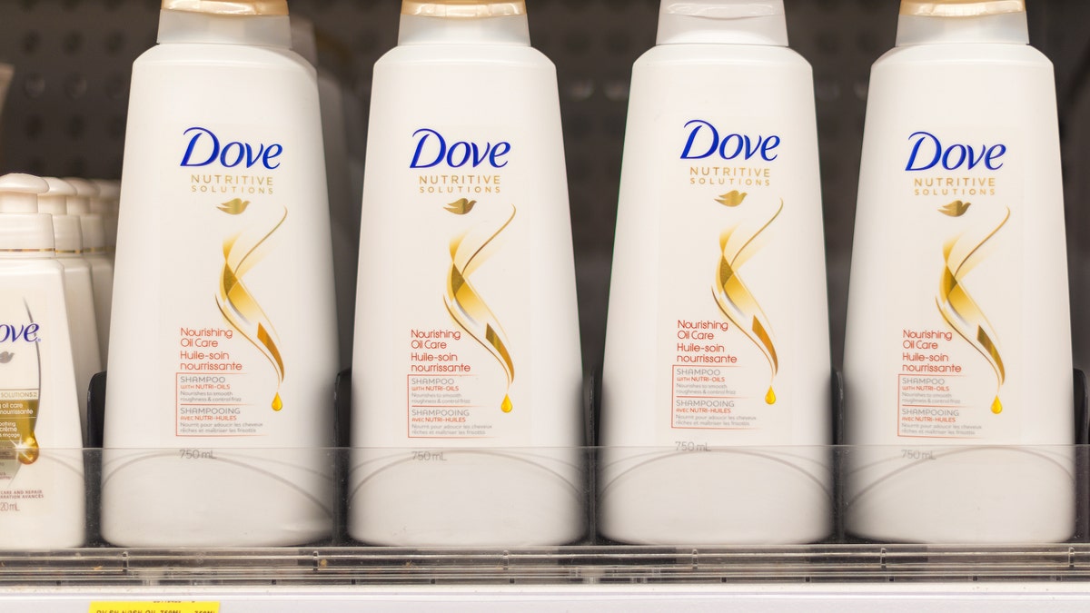 Dove Soap sitting on a shelf