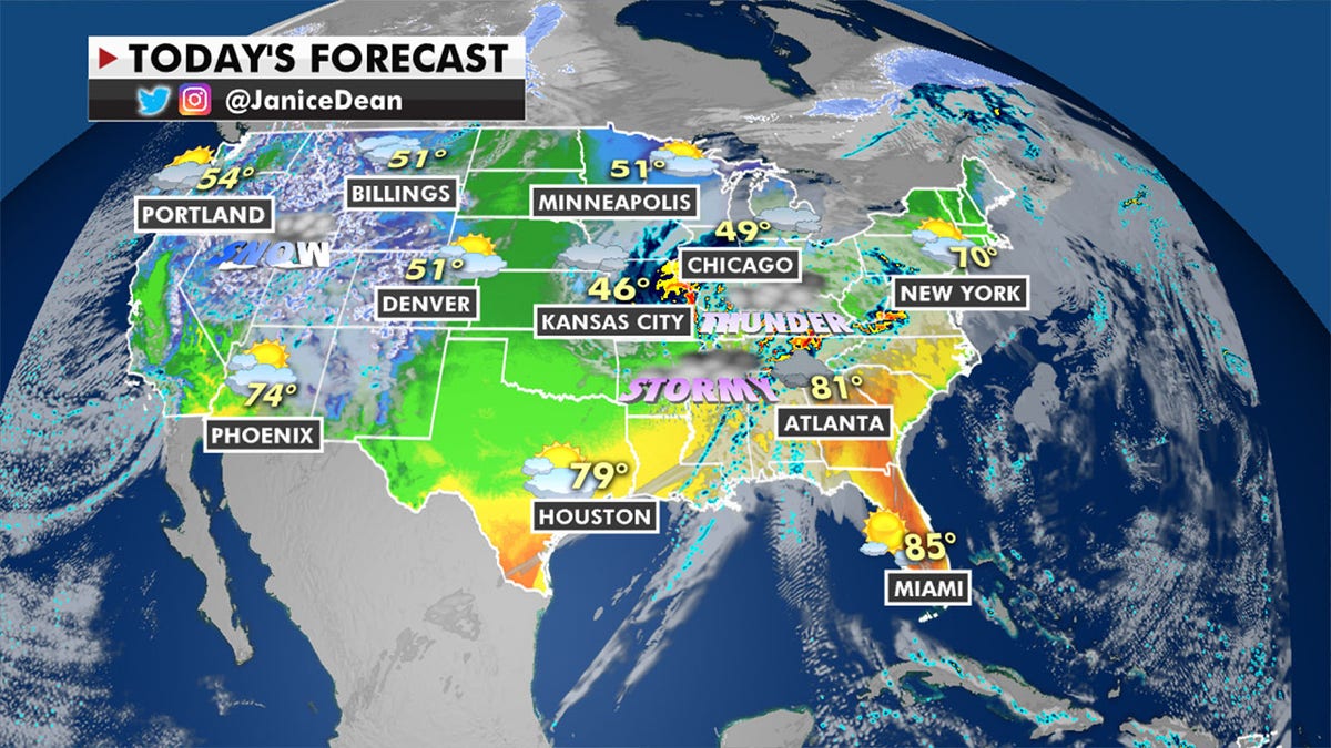 Warmer than average temperatures will sweep the eastern U.S. (Fox News)