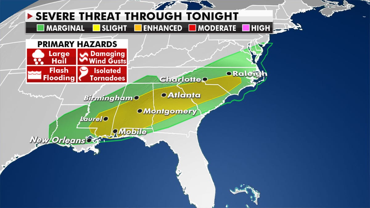 Severe weather including heavy rainfall will hit already saturated areas. (Fox News)