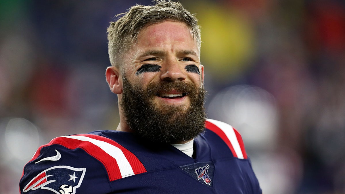 Oct 10, 2019; Foxborough, MA, USA; New England Patriots wide receiver Julian Edelman (11) during warmups before a game against the New York Giants at Gillette Stadium.
