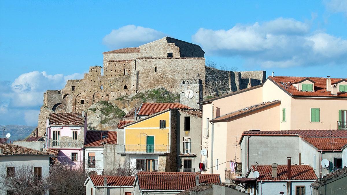 The Laurenzana castle in Laurenzana, Italy.