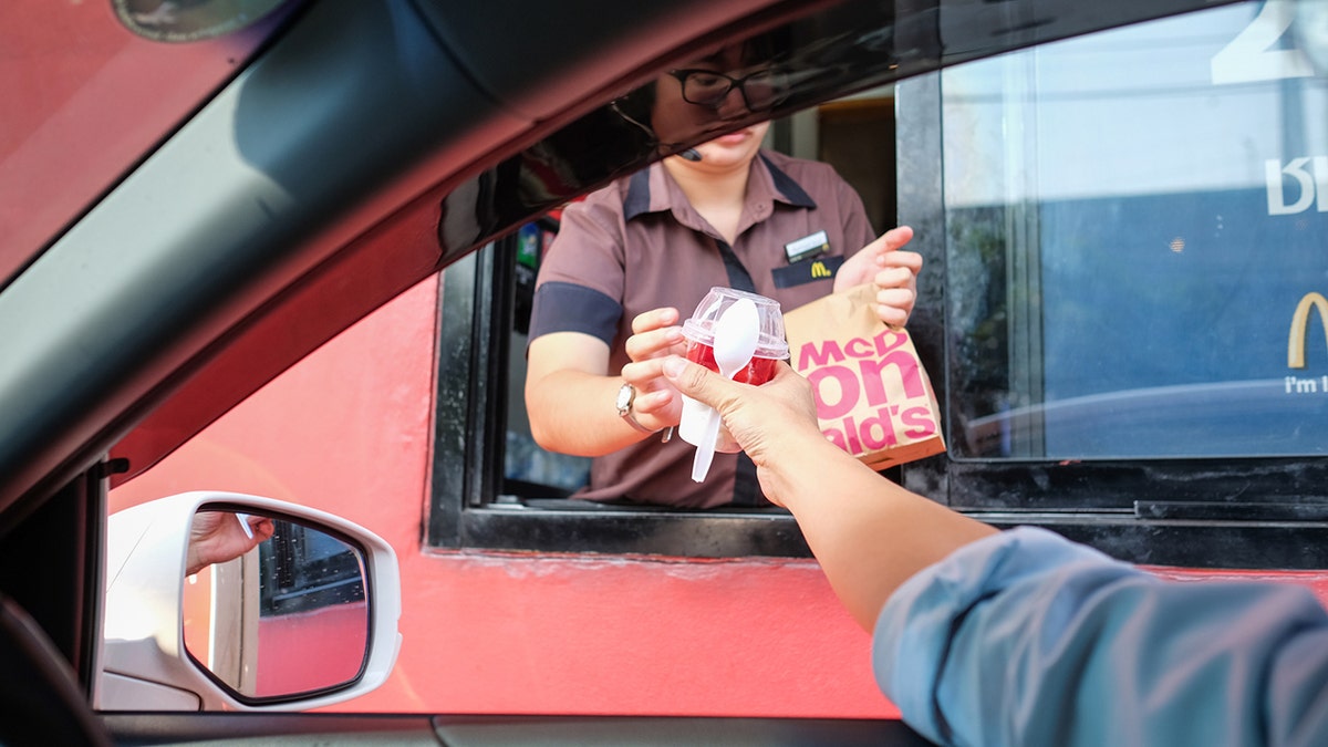 Man at McDonald's drive-thru