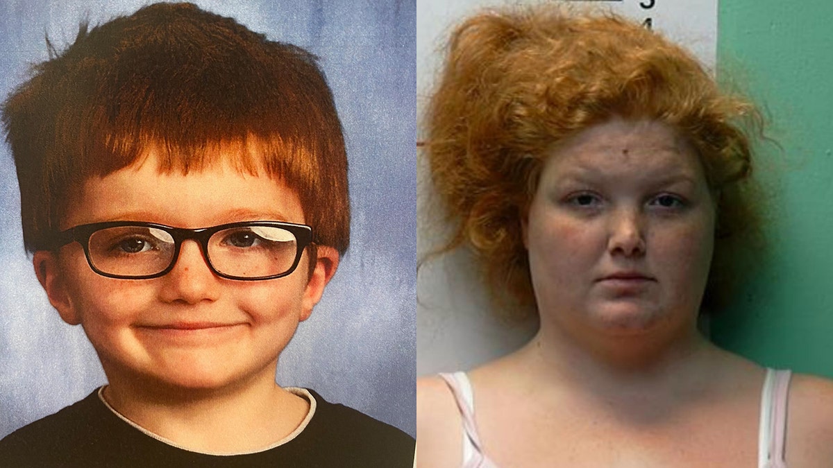 James Robert Hutchinson, left, and his mother, Brittany Gosney.