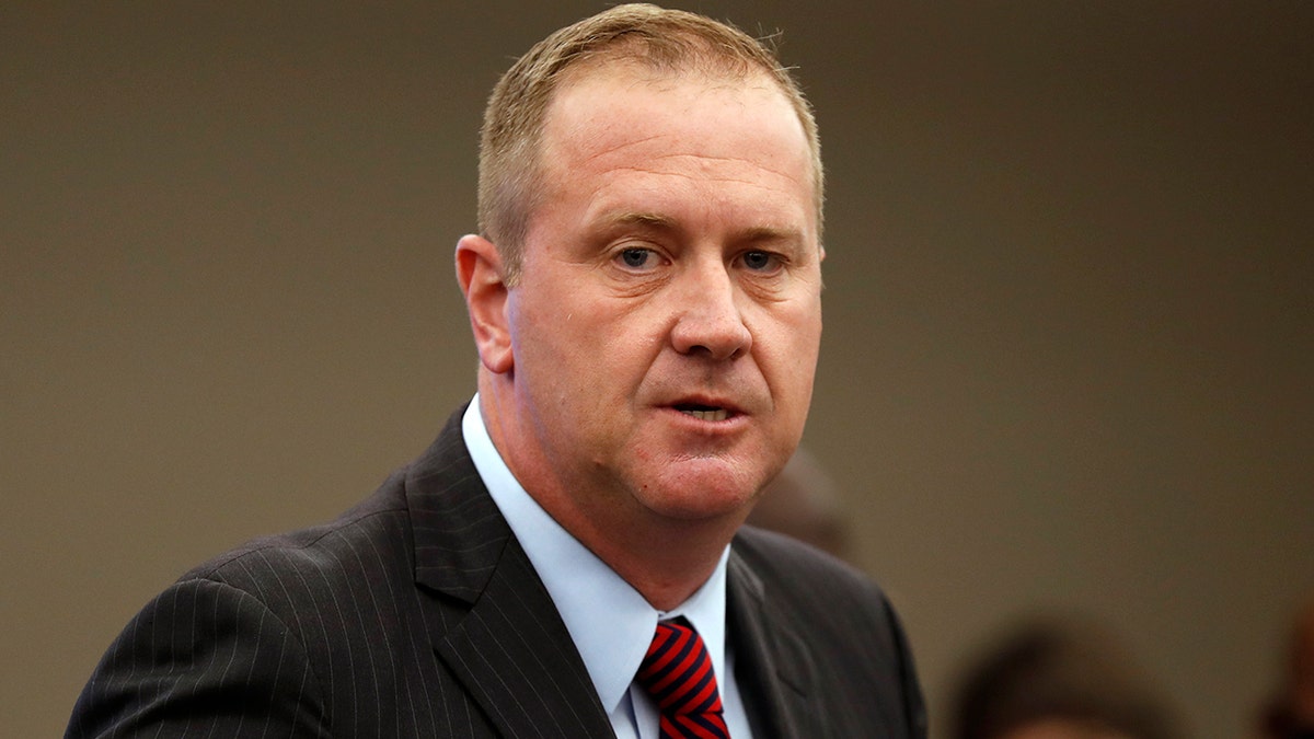 In this Aug. 6, 2020 file photo, Missouri Attorney General Eric Schmitt speaks during a news conference in St. Louis. Schmitt is the chairman of the Republican Attorneys General Association and a candidate for U.S. Senate in Missouri.