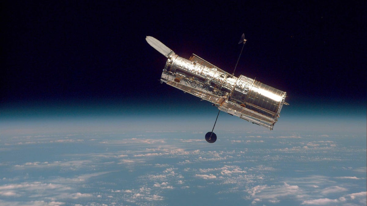 Hubble Space Telescope seen from space
