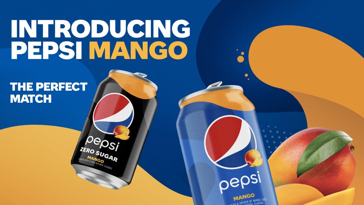 Pepsi Mango will be its first permanent flavored cola to debut in five years at supermarkets nationwide, the company said Thursday. (Courtesy of Pepsi). 