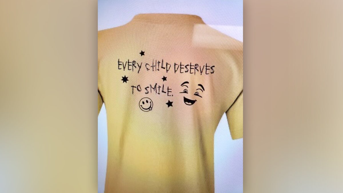 Peyton's t-shirts that raise money for her charity Eye of a Child (Courtesy L. Anderson/_eyeofachild)