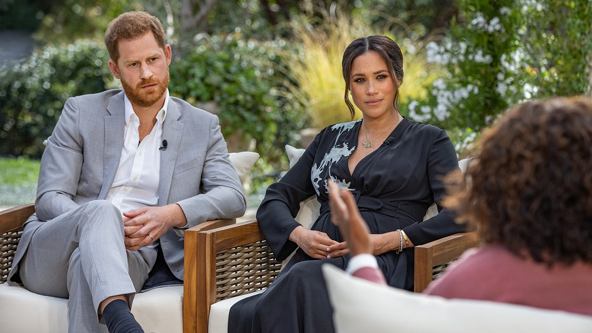 Harry and Markle during Oprah interview