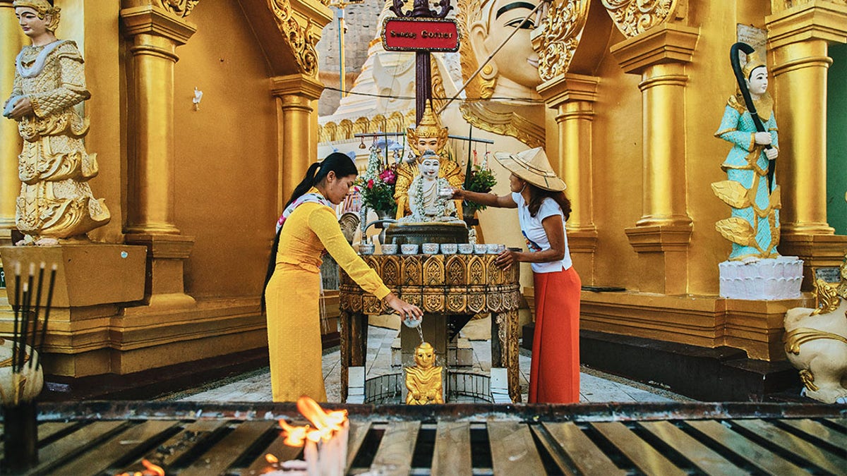 Guests will spend three days exploring Myanmar's architecture and pagodas, such as the Shwedagon pagoda in Yangon.