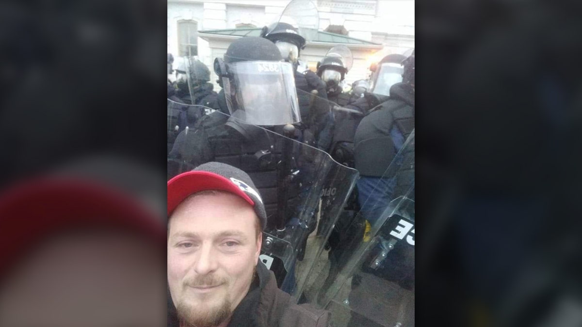 Investigators identified Sargent after witnesses sent them social media posts that appeared to place him at the scene – including a selfie with riot officers in the background.