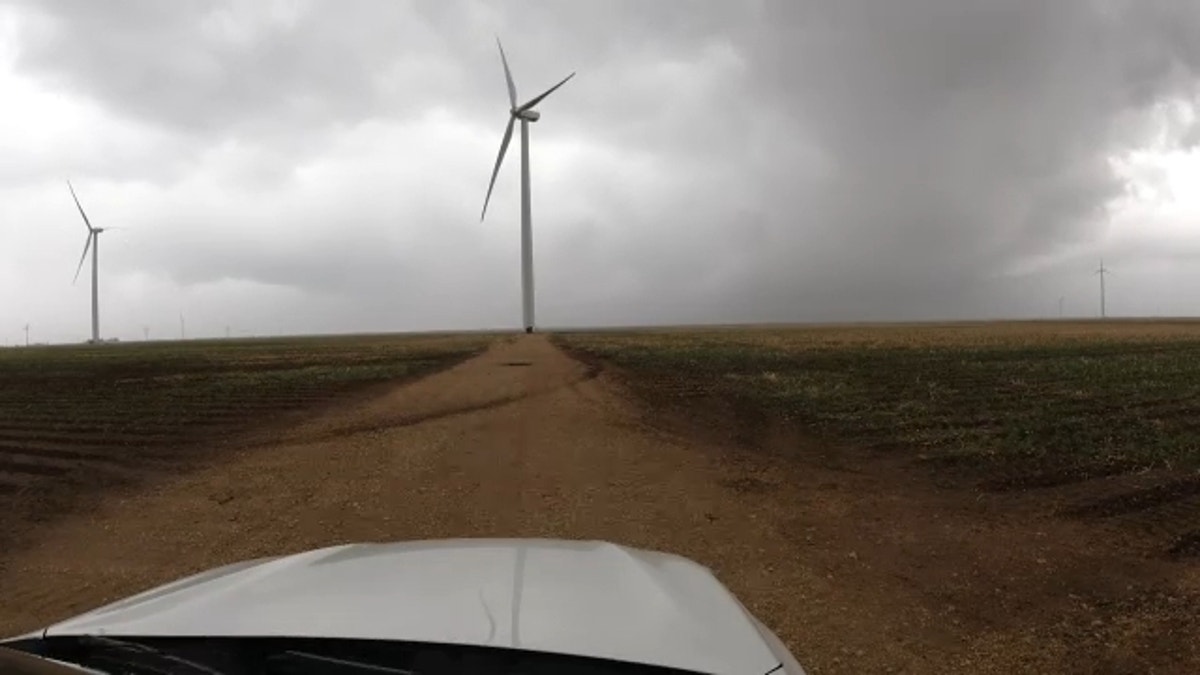 The scene in Randall County, Texas, on Saturday. (FOX 34 of Lubbock and Randall County Sheriff's Office)