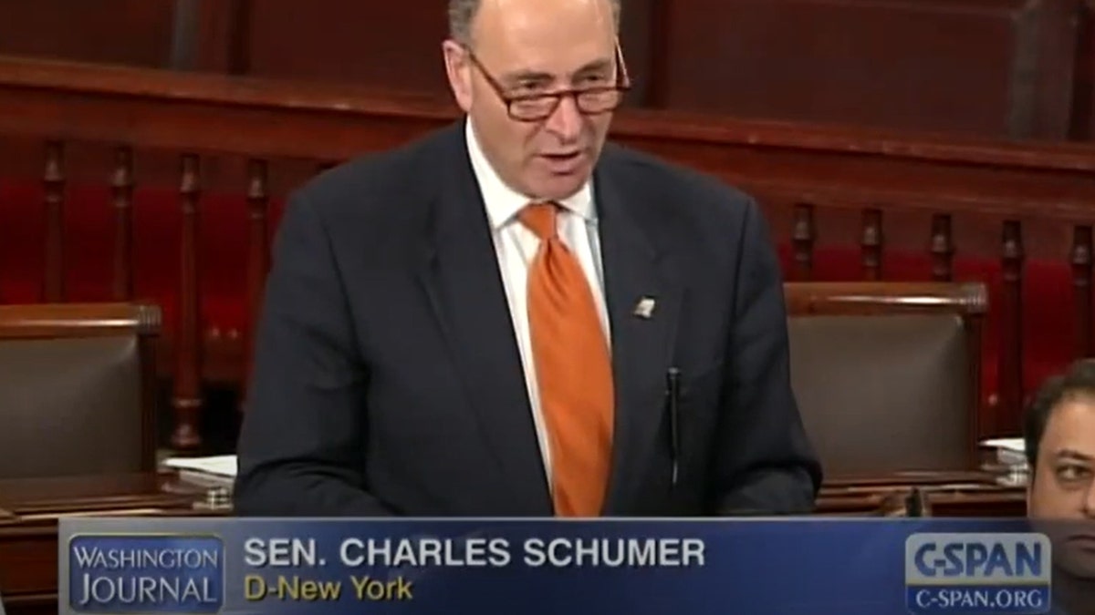 Chuck Schumer, D-N.Y., debating on Senate floor in 2005 (C-SPAN)
