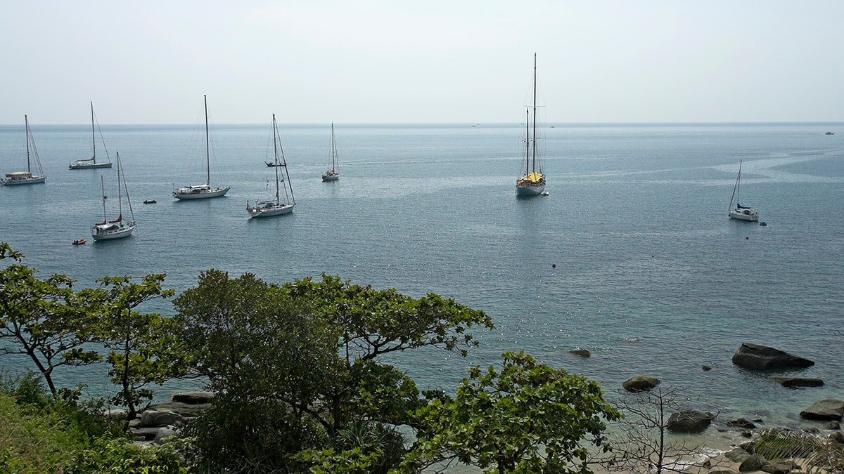 Yachts anchored in Thailand