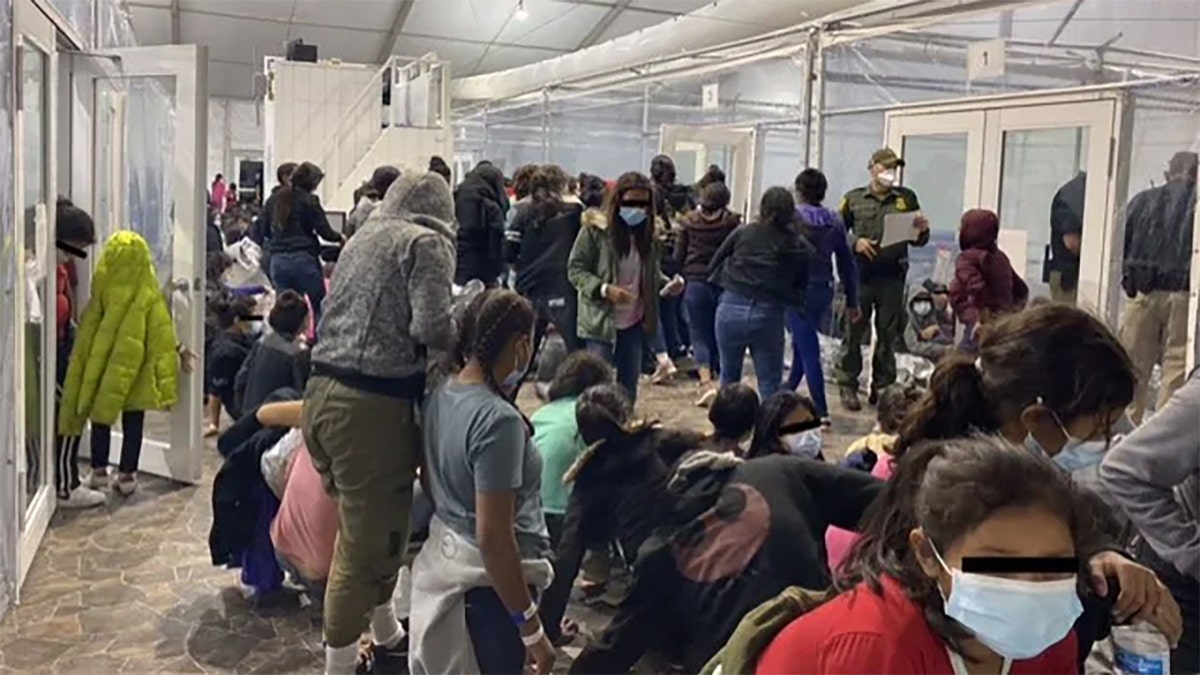 A photo of a CBP overflow facility for migrants in Donna, Texas. (Office of Rep. Henry Cuellar, D-Texas)
