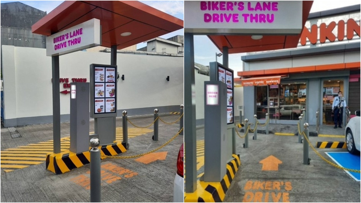 Dunkin’ opened its first-ever bike-thru lane at one of its restaurants in Quezon City, Philippines, earlier this year.