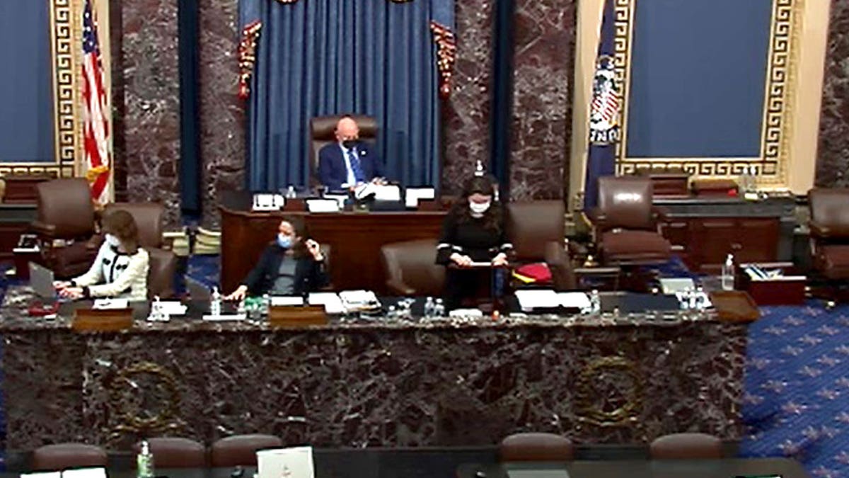 Senate clerk reading COVID bill