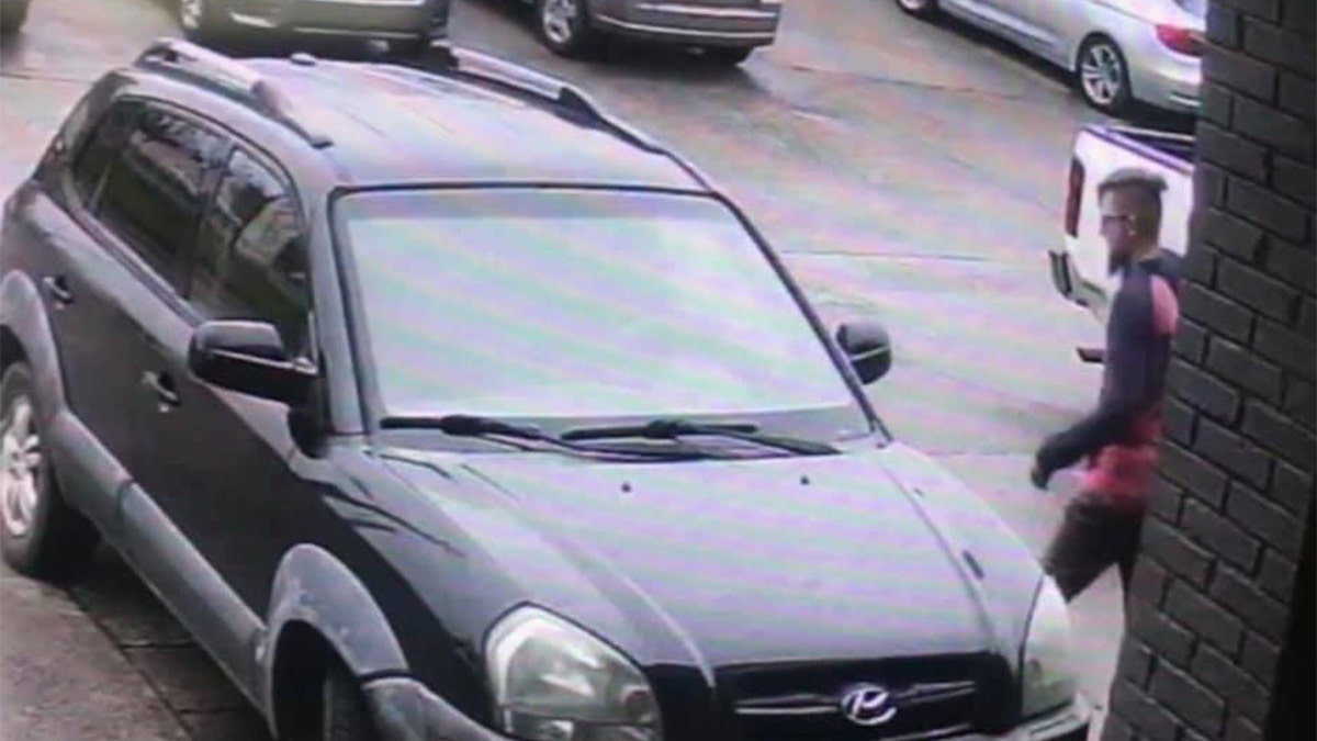 Police say that 21-year-old Robert Aaron Long drove this dark Hyundai SUV during the shooting spree. 