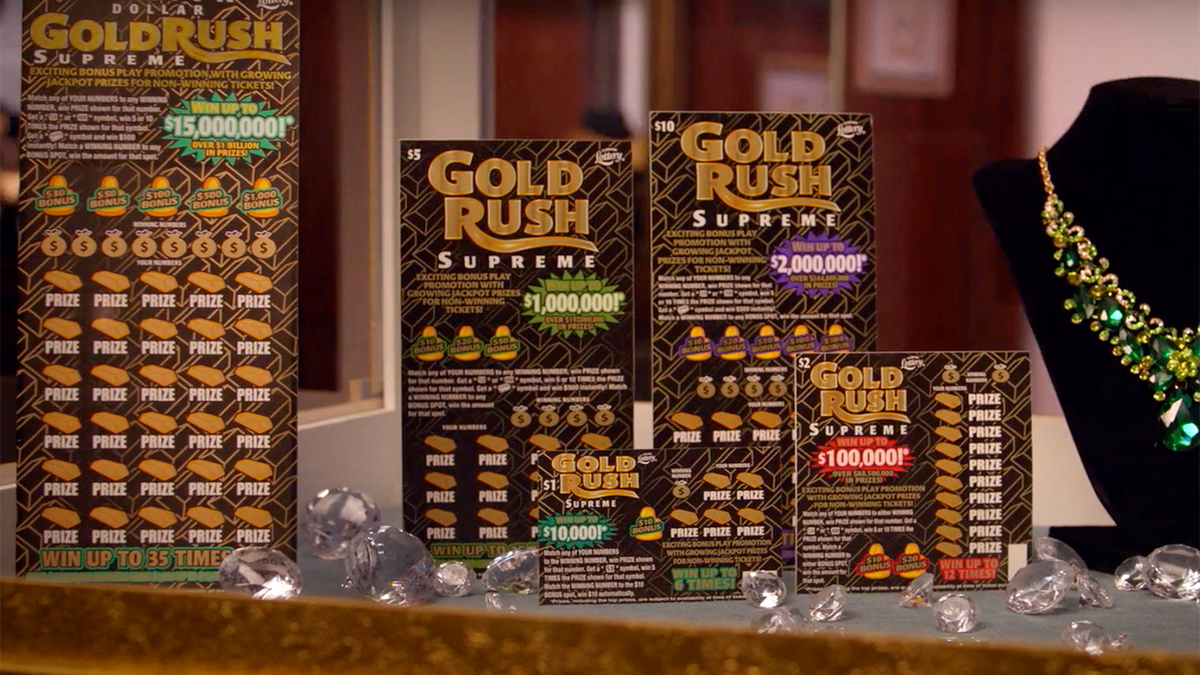 Billion Dollar Gold Rush Supreme scratch-off game. (Florida Lottery) 