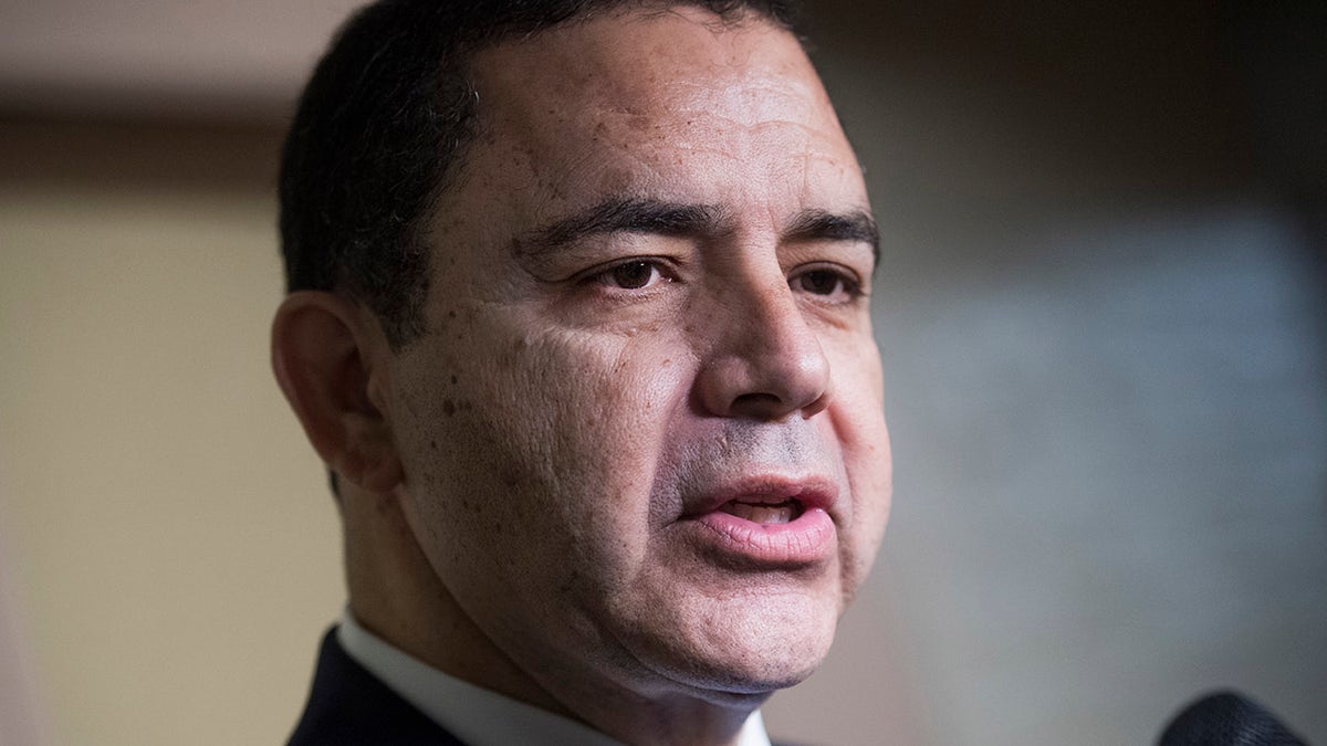 Rep. Henry Cuellar, D-Texas, talks with reporters in the Capitol after a meeting of House Democrats on Thursday, June 27, 2019. (Photo By Tom Williams/CQ Roll Call)