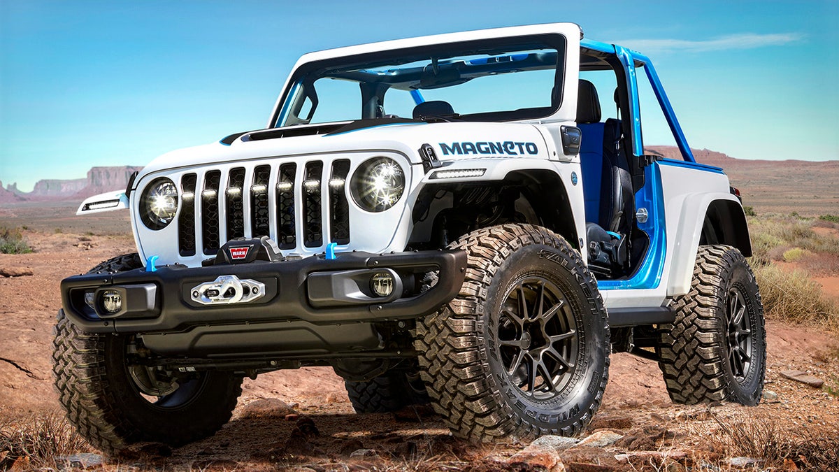 The Jeep Wrangler Magneto concept is an all-electric SUV
